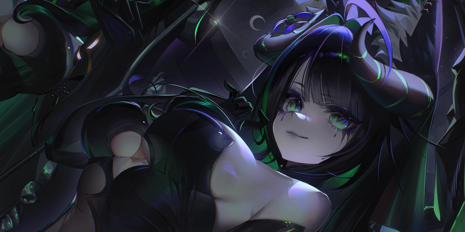 Discovery splash banner for Nyxie's Den for Misfits & Mayhem Discord server