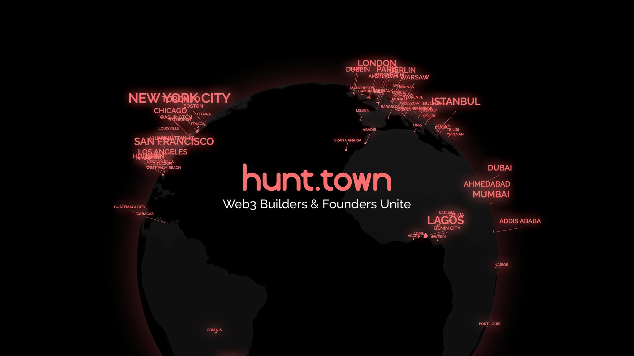 Discovery splash banner for Hunt Town Discord server
