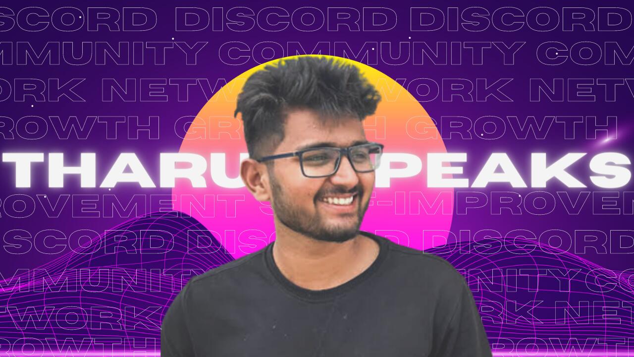 Discovery splash banner for Tharun Speaks Discord server
