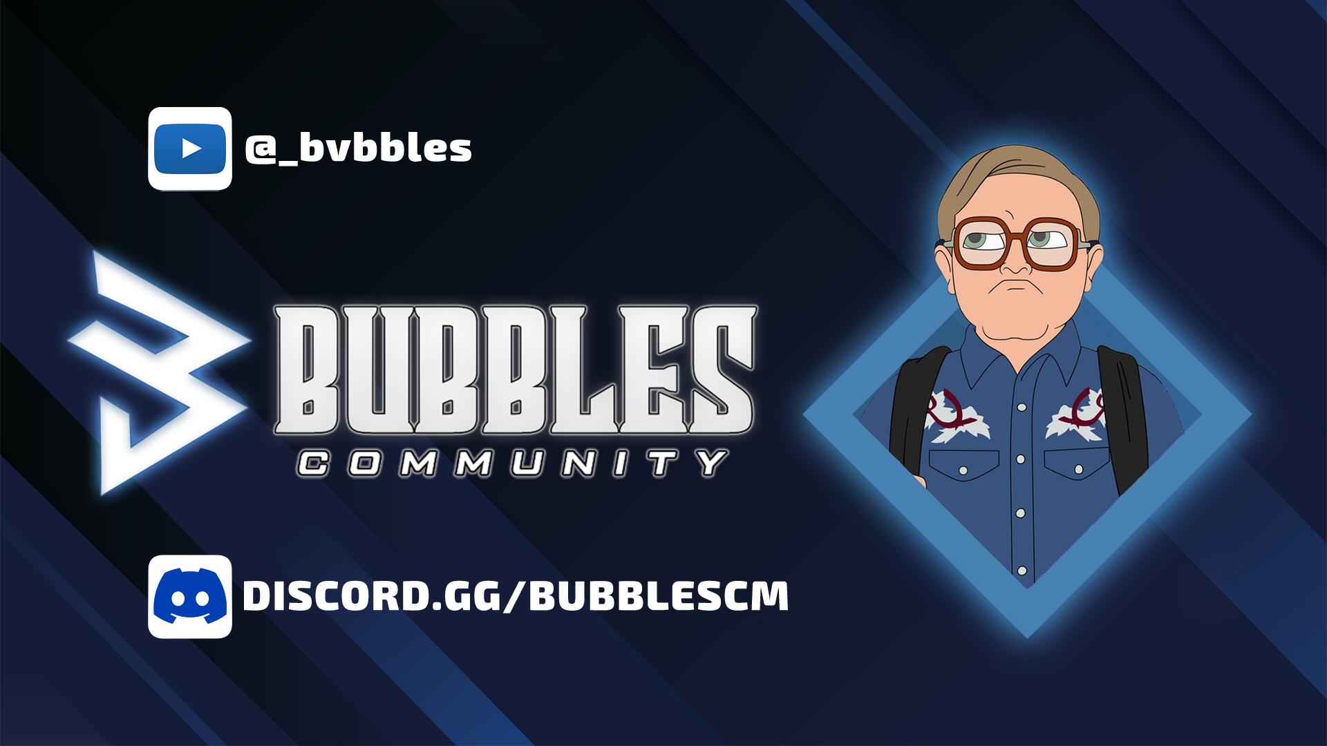 Discovery splash banner for Bubbles Community Discord server