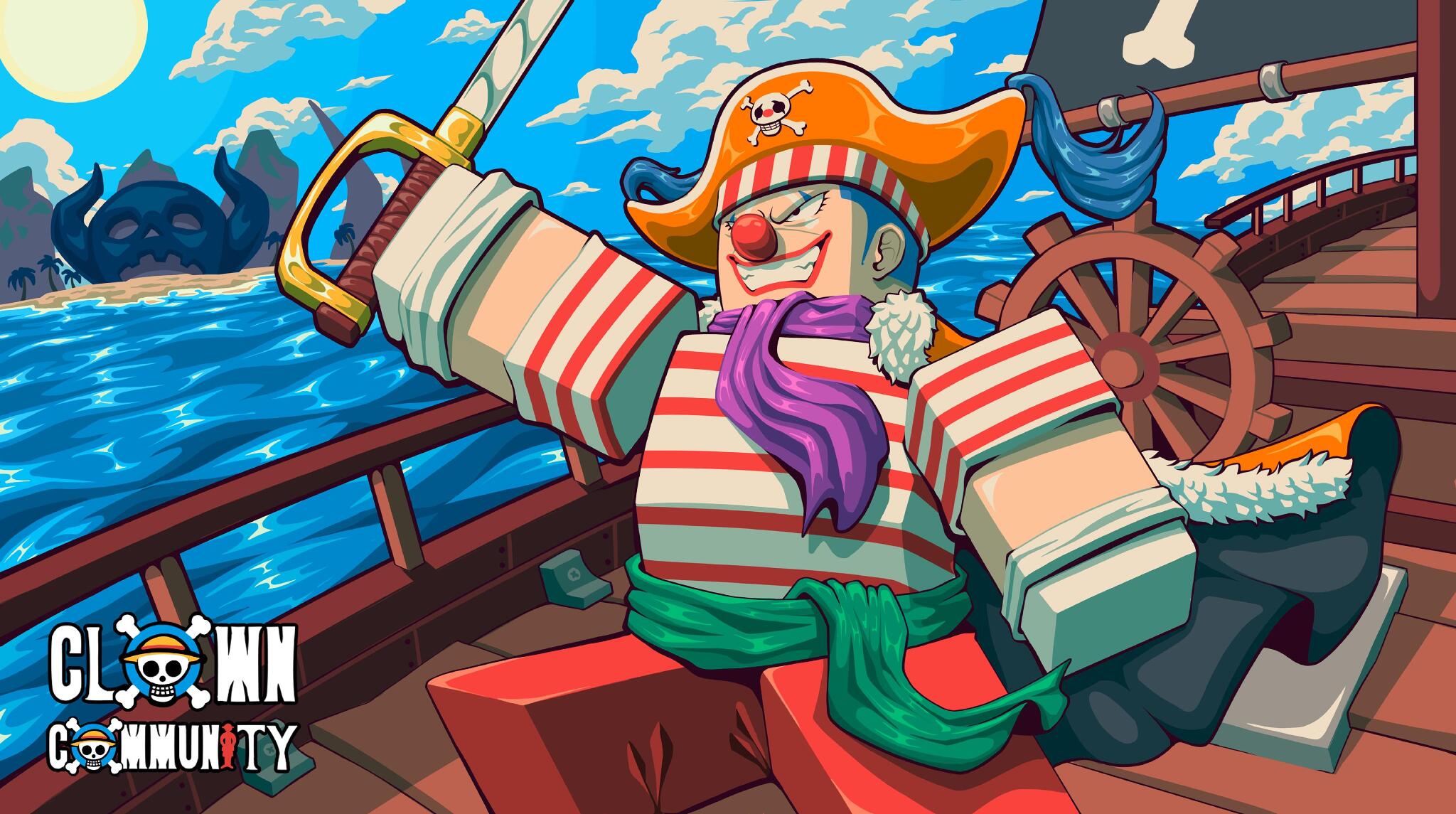 Discovery splash banner for Blox Fruits Brasil | Clown Discord server