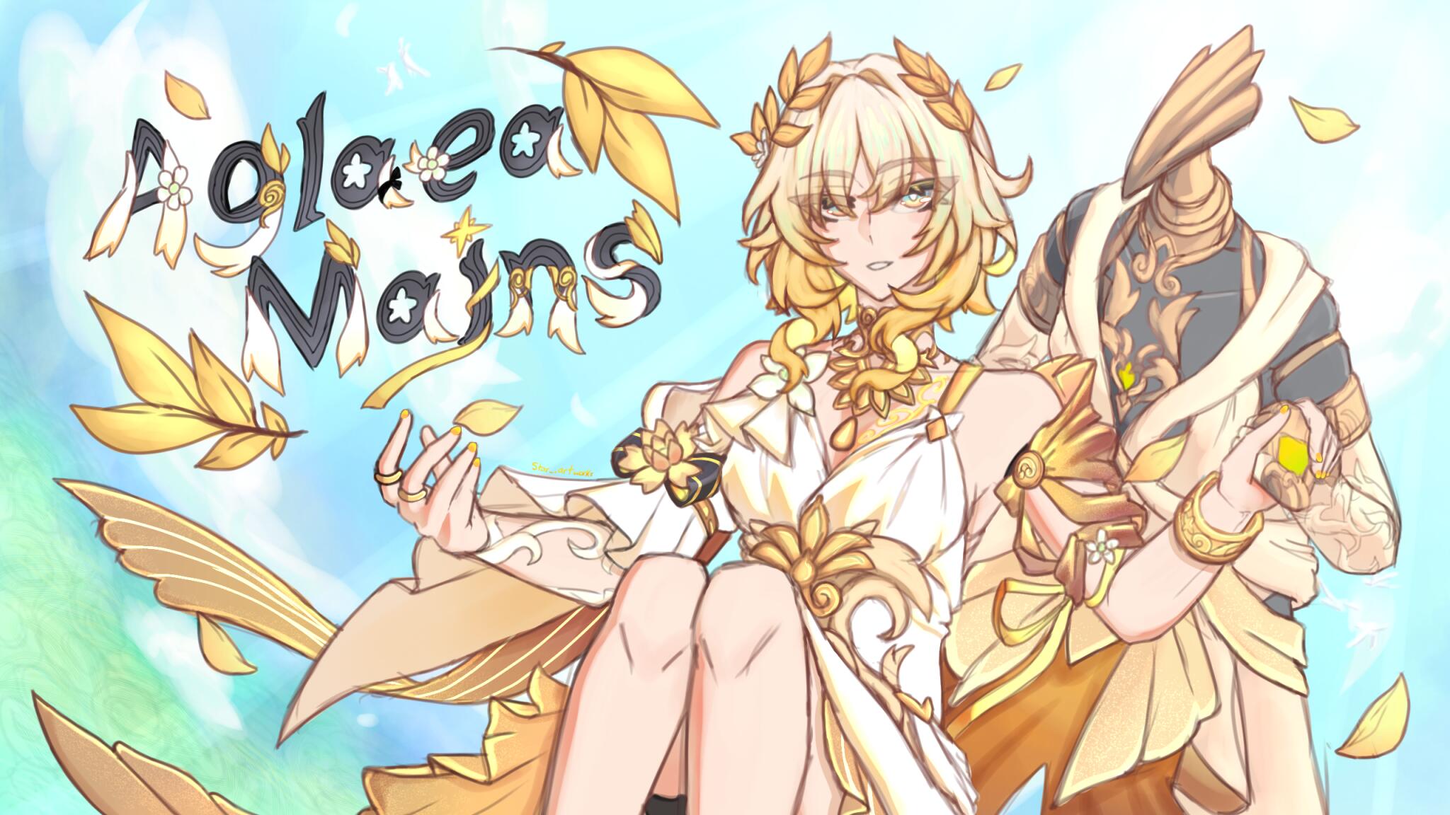 Discovery splash banner for Aglaea Mains ✦ Honkai Star Rail Discord server