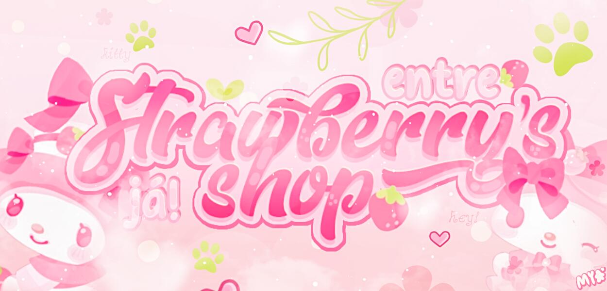 Discovery splash banner for 𝐒𝐭𝐫awberry’𝘀 𝐒𝐡op! 🍓 Discord server