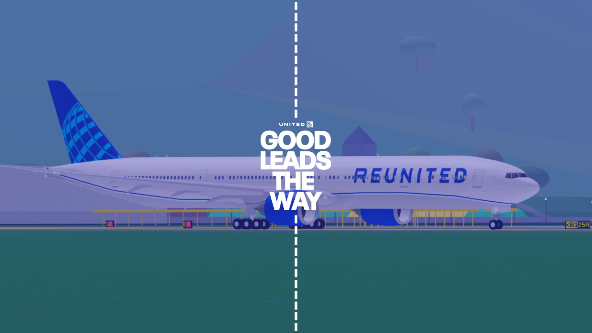 Discovery splash banner for United Airlines PTFS Discord server