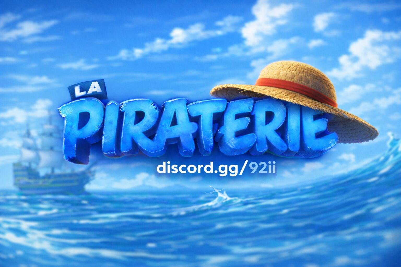 Discovery splash banner for 💎・La Piraterie /92ii Discord server