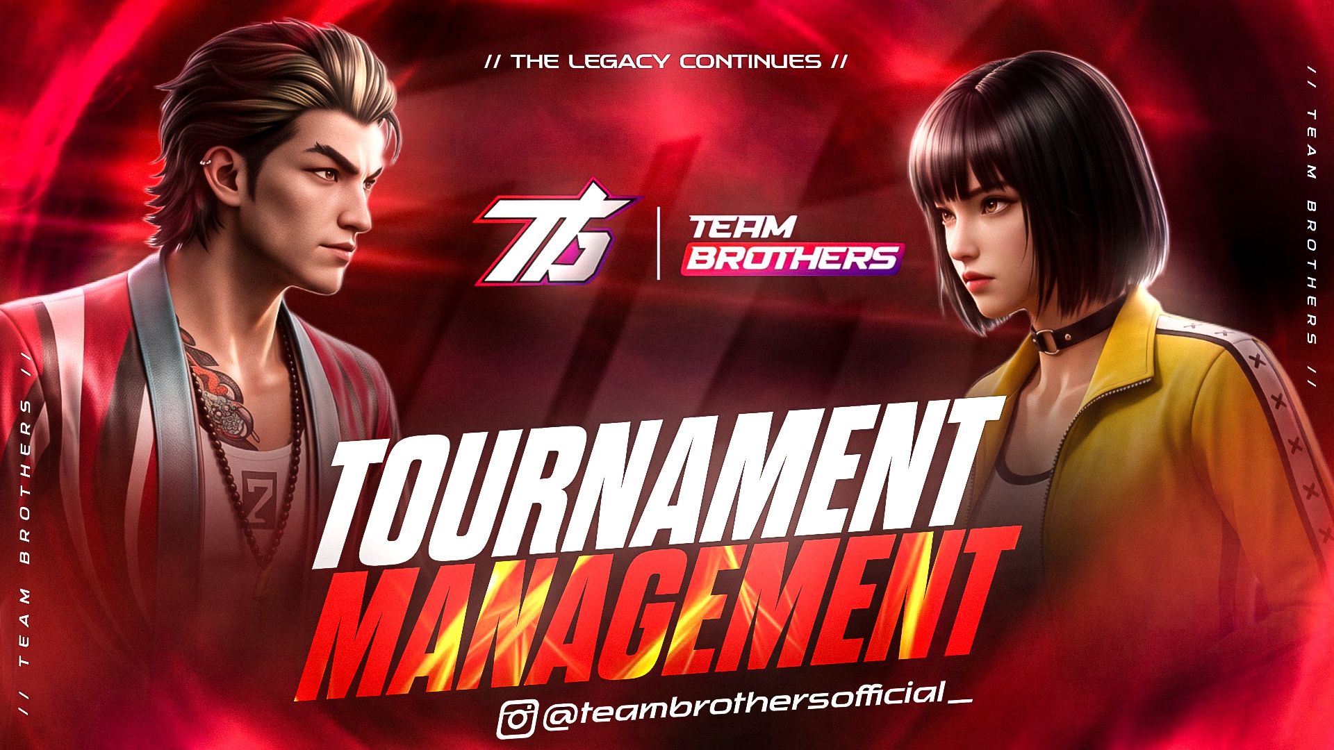 Discovery splash banner for TEAM BROTHERS Discord server
