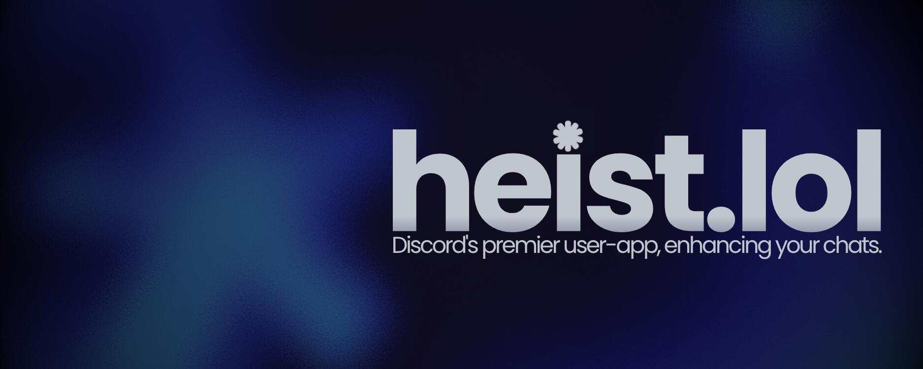 Discovery splash banner for Heist Discord server