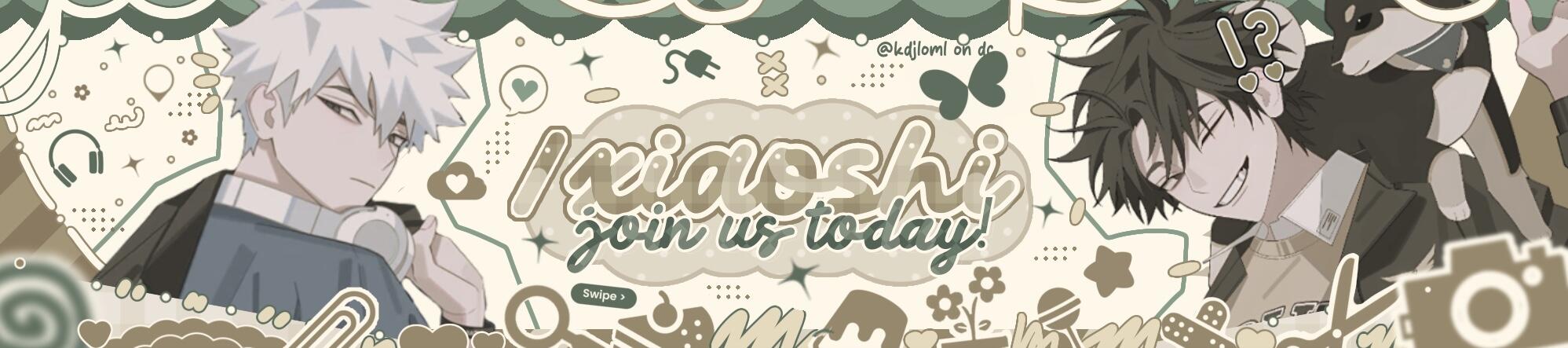 Discovery splash banner for 𓂂✿﹒ 🍵 ⑅ / 𝕩iaoshi ᣟ݂݁。 𝕤ocial 。 g𝕨ys 。 d𝕖cor Discord server