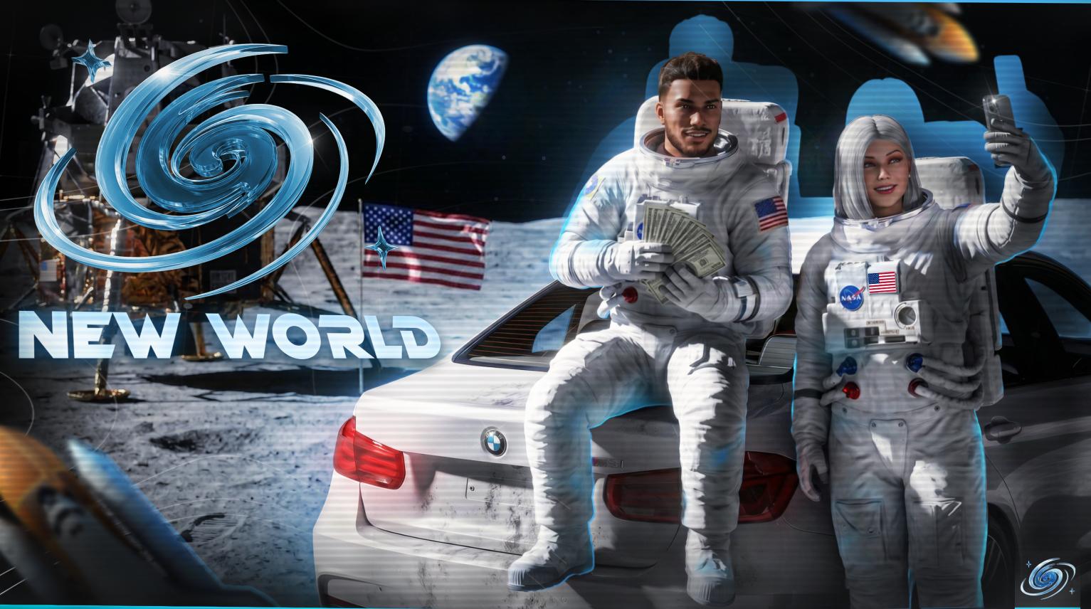 Discovery splash banner for New World RP | FiveM Discord server