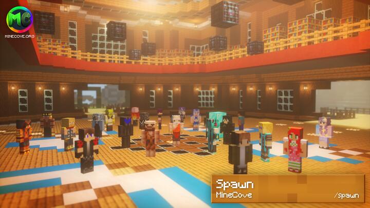 Discovery splash banner for MineCove Discord server
