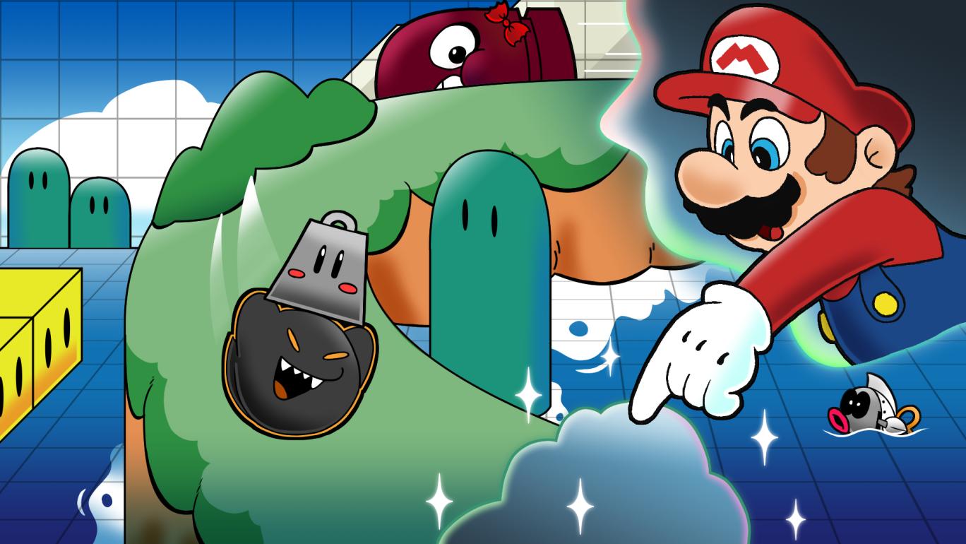 Discovery splash banner for Super Mario Construct Discord server