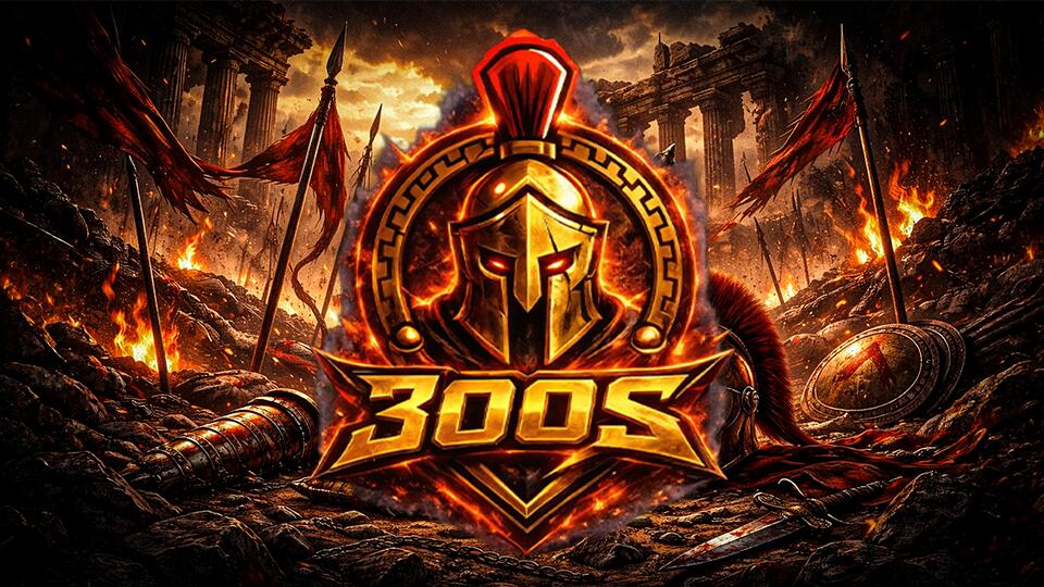 Discovery splash banner for 300 SPARTANS Gaming Greek Community Discord server