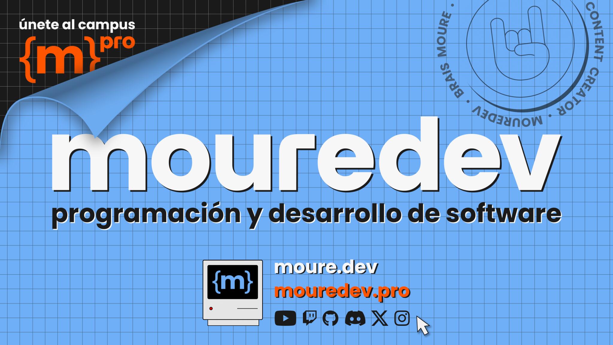 Discovery splash banner for MoureDev | Aprende Programación y Desarrollo de Software Discord server