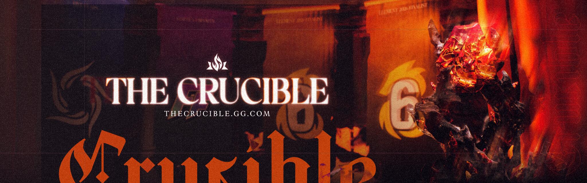 Discovery splash banner for THE CRUCIBLE Discord server
