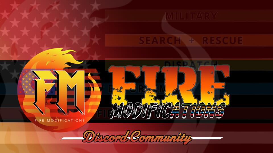 Discovery splash banner for Fire Modifications Discord server