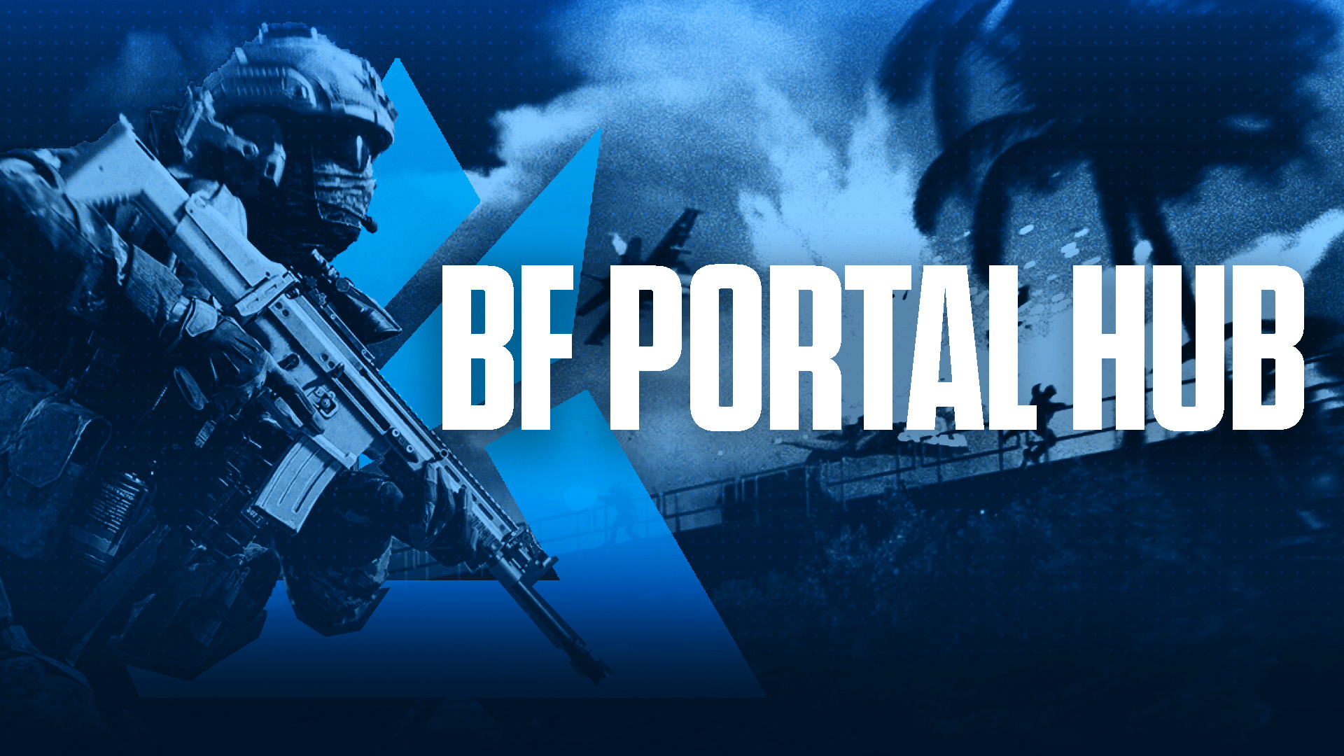 Discovery splash banner for Battlefield Portal Hub Discord server