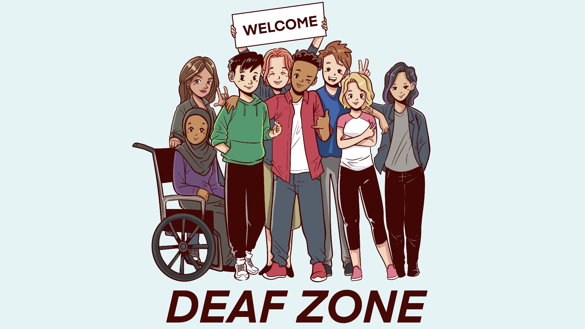 Discovery splash banner for Deaf Zone Discord server