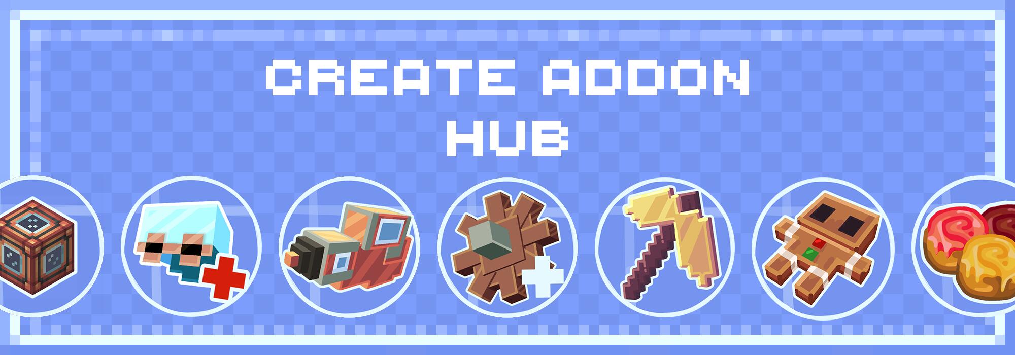 Discovery splash banner for Create Addon Hub Discord server