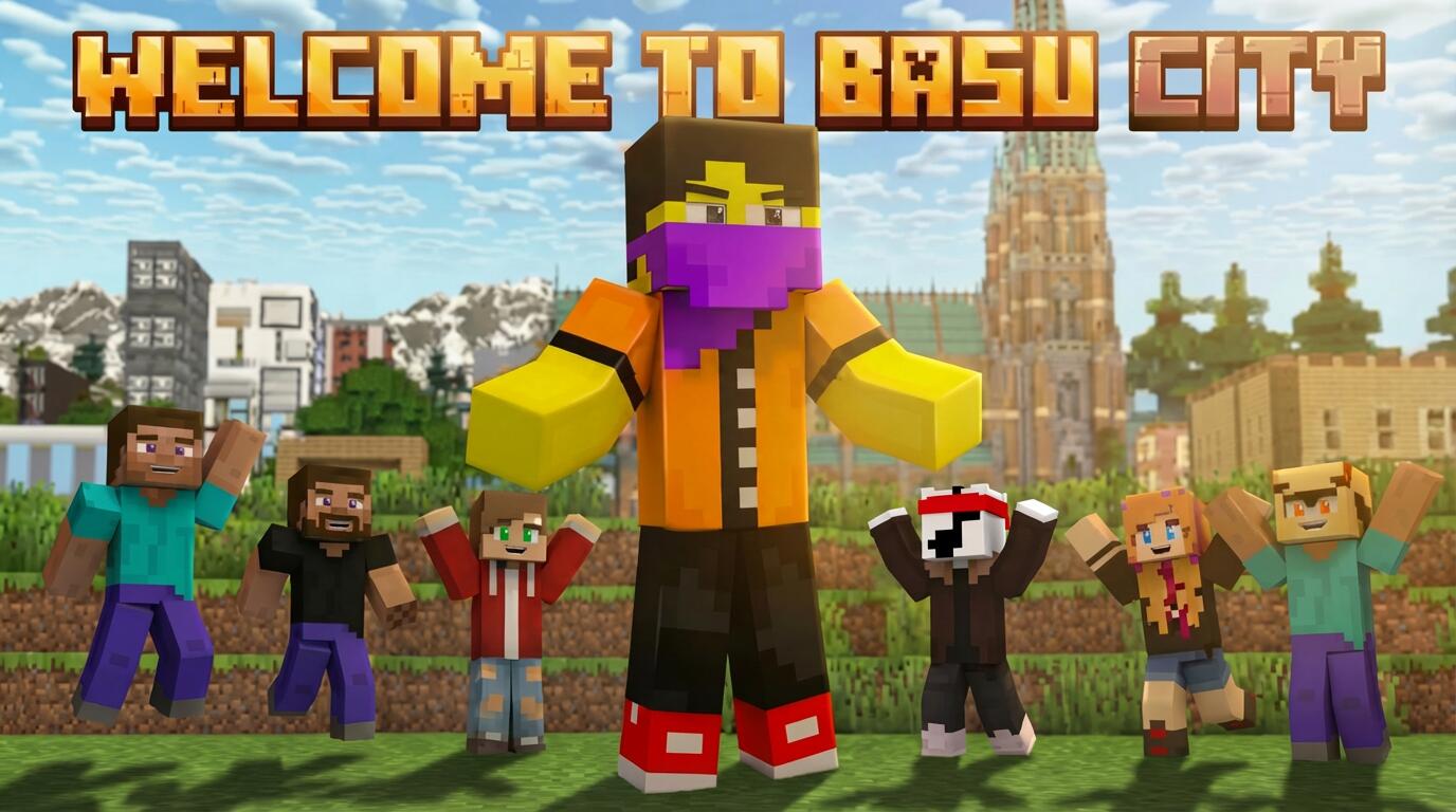 Discovery splash banner for Basu City Discord server